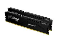 Kingston FURY Beast - DDR5 - sett - 64 GB: 2 x 32 GB - DIMM 288-pin - 4800 MHz / PC5-38400 - CL38 - 1.1 V - ikke-bufret - on-die ECC KF548C38BBK2-64