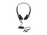 Jabra Engage 40 Stereo - Hodesett - on-ear - kablet - USB-C, USB-A - lydisolerende - Optimized for Microsoft Teams 4099-413-269