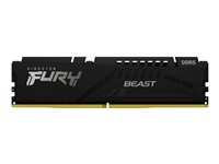 Kingston FURY Beast - DDR5 - modul - 16 GB - DIMM 288-pin - 6000 MT/s / PC5-48000 - CL40 - 1.35 V - ikke-bufret - on-die ECC - svart KF560C40BB-16