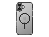 Zagg Santa Cruz Snap - Baksidedeksel for mobiltelefon - MagSafe-samsvar - grafen - svart, gjennomsiktig - for Apple iPhone 16 Plus 702315051
