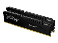 Kingston FURY Beast - DDR5 - sett - 32 GB: 2 x 16 GB - DIMM 288-pin - 3000 MT/s / PC5-48000 - CL36 - 1.35 V - ikke-bufret - on-die ECC - svart KF560C36BBE2K2-32