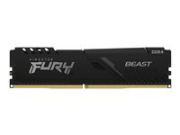 Kingston FURY Beast - DDR4 - modul - 8 GB - DIMM 288-pin - 2666 MT/s / PC4-21300 - CL16 - 1.2 V - ikke-bufret - ikke-ECC - svart KF426C16BB/8