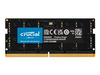 Crucial - DDR5 - modul - 64 GB - SO DIMM 262-pin - 1400 MHz / PC5-44800 - CL46 - 1.1 V - on-die ECC - svart CT64G56C46S5