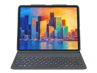 ZAGG Pro Keys - Tastatur og folioveske - bakgrunnsbelyst - Bluetooth - Nordisk - svart/grå tastatur, svart/grå boks - for Apple 11-inch iPad Pro (1. generasjon, 2. generasjon, 3. generasjon) 103407984