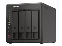QNAP TS-453E - NAS-server - 4 brønner - 16 TB - SATA 6Gb/s - HDD 4 TB x 4 - RAID 0, 1, 5, 6, 10, JBOD - RAM 8 GB - 2.5 Gigabit Ethernet - iSCSI støtte TS-453E-8G + HDWG440UZSVA