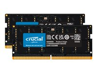 Crucial - DDR5 - sett - 128 GB: 2 x 64 GB - SO DIMM 262-pin - 2800 MHz / PC5-44800 - 1.1 V - on-die ECC - svart CT2K64G56C46S5