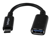 StarTech.com USB-C to USB Adapter - 6in - USB-IF Certified - USB-C to USB-A - USB 3.1 Gen 1 - USB C Adapter - USB Type C (USB31CAADP) - USB-adapter - 24 pin USB-C (hann) til USB-type A (hunn) - USB 3.0 - 15.2 cm - svart - for P/N: DK31C3HDPD, DK31C3HDPDUE, DKM30CHDPD, DKM30CHDPDUE, PEXUSB312A1C1H, PEXUSB312A2C2V USB31CAADP