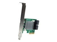 StarTech.com 4 Port PCI Express 2.0 SATA III 6Gbps RAID Controller Card with HyperDuo SSD Tiering - PCIe SATA 3 Controller Adapter (PEXSAT34RH) - Diskkontroller - 4 Kanal - SATA 6Gb/s - lav profil - RAID 0, 1, 10, JBOD - PCIe 2.0 x2 - for P/N: ST521PMINT PEXSAT34RH