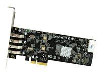 StarTech.com 4-Port USB 3.0 PCI Express Card Adapter - PCIe SuperSpeed USB 3.0 Expansion Card w/ 2 Dedicated 5Gbps Channels (PEXUSB3S42V) - USB-adapter - PCIe x4 - USB 3.0 x 4 - for P/N: BNDTB10GI, BNDTB210GSFP, BNDTB310GNDP, BNDTB410GSFP, BNDTB4M2E1, BNDTBUSB3142 PEXUSB3S42V