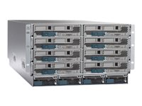 Cisco UCS 5108 Blade Server Chassis SmartPlay Select (Tracer) - Rackmonterbar 6U - opp til 8 blad - strømforsyning - "hot-plug" 2500 watt - TAA-samsvar - med 2 x Fabric Extender Cisco UCS 2208XP TR-SP-5108-AC