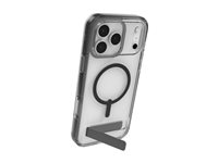 Zagg Santa Cruz Snap - Baksidedeksel for mobiltelefon - med stativ - MagSafe-samsvar - kullsort - for Apple iPhone 17 Pro Max 702318951