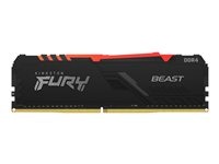 Kingston FURY Beast RGB - DDR4 - modul - 16 GB - DIMM 288-pin - 3200 MT/s / PC4-25600 - CL16 - 1.35 V - ikke-bufret - ikke-ECC - svart KF432C16BB1A/16