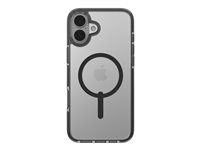 Zagg Santa Cruz Snap - Baksidedeksel for mobiltelefon - MagSafe-samsvar - grafen - svart, gjennomsiktig - for Apple iPhone 16 Plus 702315063