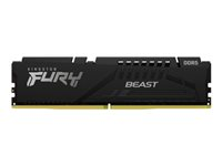 Kingston FURY Beast - DDR5 - sett - 64 GB: 4 x 16 GB - DIMM 288-pin - 6000 MT/s / PC5-48000 - CL40 - 1.35 V - ikke-bufret - on-die ECC - svart KF560C40BBK4-64