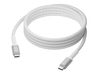 dbramante1928 re-charge it - USB-kabel - 24 pin USB-C (hann) til 24 pin USB-C (hann) - flettet kabel, up to 100W charging power - hvit CB20CCWH7237