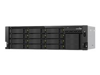 QNAP TS-h1655XeU-RP - NAS-server - 12 brønner - kan monteres i rack - SATA 6Gb/s - RAID 0, 1, 5, 6, 10, 50, 60, JBOD - RAM 8 GB - Gigabit Ethernet / 2.5 Gigabit Ethernet / 5 Gigabit Ethernet / 10 Gigabit Ethernet - iSCSI støtte - 3U TS-H1655XEU-RP-8G