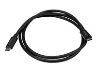 StarTech.com 3ft / 1m USB C to USB C Cable - USB 3.1 (10Gbps) - 4K - USB-IF - Charge and Sync - USB Type C to Type C Cable - USB Type C Cable (USB31CC1M) - USB-kabel - 24 pin USB-C (hann) til 24 pin USB-C (hann) - USB 3.1 - 1 m - svart - for P/N: HB31C2A2CME, HB31C3A1CME, M2E1BRU31C, PEXUSB311AC3, SV211HDUC, SV221HUC4K USB31CC1M