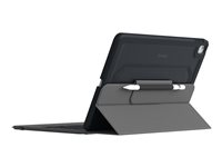 ZAGG Rugged Messenger - Tastatur og folioveske - bakgrunnsbelyst - Bluetooth - Nordisk - svart tastatur, svart boks - for Apple 10.2-inch iPad (7. generasjon, 8. generasjon, 9. generasjon) 103104689