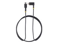 StarTech.com 6ft (2m) USB C Charging Cable Right Angle, 60W PD 3A, Heavy Duty Fast Charge USB-C Cable, USB 2.0 Type-C, Durable and Rugged Aramid Fiber, S20/iPad/Pixel - High Quality USB Charging Cord (R2CCR-2M-USB-CABLE) - USB-kabel - USB-C (hann) rett til USB-C (hann) rettvinklet - USB 2.0 - 3 A - 2 m - USB Power Delivery (60W) - svart R2CCR-2M-USB-CABLE