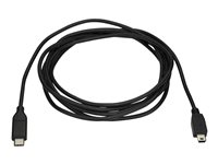StarTech.com USB C to Mini USB Cable - 6 ft / 2m - M/M - USB 2.0 - Mini USB Cord - USB C to Mini B Cable - USB Type C to Mini USB (USB2CMB2M) - USB-kabel - 24 pin USB-C (hann) til mini-USB type B (hann) - Thunderbolt 3 / USB 2.0 - 2 m - svart USB2CMB2M