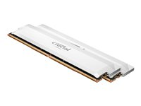 Crucial Pro - DDR5 - sett - 32 GB: 2 x 16 GB - DIMM 288-pin - 3000 MHz / PC5-48000 - CL38 - 1.35 V - ikke-bufret - on-die ECC - hvit CP2K32G60C40U5W