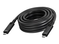Vision - USB-kabel - 24 pin USB-C (hann) til 24 pin USB-C (hann) - USB 3.2 Gen 1 / DisplayPort 2.1 - 3 A - 10 m - Active Optical Cable (AOC), USB Power Delivery (60W), 4K 60Hz støtte - svart TC 10MUSBC/BL
