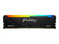 Kingston FURY Beast RGB - DDR4 - modul - 16 GB - DIMM 288-pin - 2666 MT/s / PC4-21328 - CL16 - 1.2 V - ikke-bufret - ikke-ECC - svart KF426C16BB12A/16