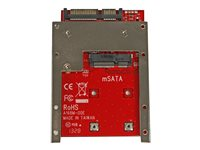 StarTech.com mSATA SSD to 2.5in SATA Adapter Converter - mSATA to SATA Adapter for 2.5in bay with Open Frame Bracket and 7mm Drive Height (SAT32MSAT257) - Diskkontroller - 1 Kanal - SATA 6Gb/s - SATA 6Gb/s - for P/N: BRACKET125PT, BRACKET125PTP, SATERASER4, SDOCK1EU3P2, SDOCK4U313, USB31C2SAT3 SAT32MSAT257