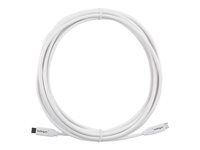 StarTech.com USB C to USB C Cable - 13 ft / 4m - 5A PD - M/M - White - USB 2.0 - USB-IF Certified - USB Type C Cable - USB C Charging Cable (USB2C5C4MW) - USB-kabel - 24 pin USB-C (hann) til 24 pin USB-C (hann) - USB 2.0 - 5 A - 4 m - hvit USB2C5C4MW