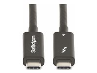 StarTech.com 6ft (2m) Active Thunderbolt 4 Cable, 40Gbps, 100W PD, 4K/8K, Intel Certified, Compatible w/Thunderbolt 3/USB 3.2/DisplayPort (A40G2MB-TB4-CABLE) - USB-kabel - 24 pin USB-C (hann) til 24 pin USB-C (hann) - USB 3.2 Gen 2 / USB4 / Thunderbolt 3 / Thunderbolt 4 / DisplayPort 1.4a - 2 m - aktiv, USB Power Delivery (100 W), up to 40 Gbps data transfer rate, 8K 60Hz støtte, 4K 60Hz støtte - svart A40G2MB-TB4-CABLE