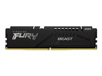 Kingston FURY Beast - DDR5 - modul - 16 GB - DIMM 288-pin - 5600 MT/s / PC5-44800 - CL40 - 1.25 V - ikke-bufret - on-die ECC - svart KF556C40BB-16