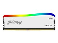 Kingston FURY Beast - RGB Special Edition - DDR4 - modul - 8 GB - DIMM 288-pin - 3600 MT/s / PC4-28800 - CL17 - 1.35 V - ikke-bufret - ikke-ECC - hvit KF436C17BWA/8