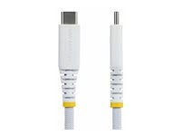 StarTech.com - USB-kabel - 24 pin USB-C (hann) til 24 pin USB-C (hann) - USB 2.0 - 3 A - USB Power Delivery (60W) - hvit USB2CC1MNCBRWH