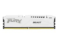 Kingston FURY Beast - DDR5 - modul - 16 GB - DIMM 288-pin - 6000 MT/s / PC5-48000 - CL36 - 1.35 V - ikke-bufret - on-die ECC - hvit KF560C36BWE2-16