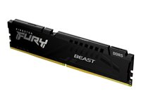 Kingston FURY Beast - DDR5 - modul - 16 GB - DIMM 288-pin - 5200 MT/s / PC5-41600 - CL36 - 1.25 V - ikke-bufret - on-die ECC - svart KF552C36BBE-16