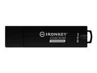 IronKey D300S Managed - USB-flashstasjon - kryptert - FIPS 140-2 Level 3 - 64 GB - USB 3.1 Gen 1 - TAA-samsvar IKD300SM/64GB