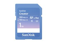 SanDisk Creator - Flashminnekort - 1 TB - Video Class V60 / UHS-II U3 / Class10 - SDXC UHS-II SDSDXEP-1T00-GNCIS