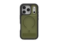 ZAGG Rainier Snap - Baksidedeksel for mobiltelefon - robust - kickstand + camera control button - MagSafe-samsvar - grafen - sjøtang - for Apple iPhone 17 Pro 702320847