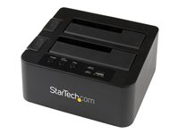 StarTech.com Dual Bay Hard Drive Duplicator, Standalone USB 3.0 (5 Gbps) eSATA to 2.53.5 SATA III HDDSSD ClonerCopier, Hard Drive Docking Station - Hard Disk Cloner - Diskkontroller - 2.5", 3.5" - SATA 6Gb/s - USB 3.0 - svart - for P/N: SVA12M5NA SDOCK2U33RE
