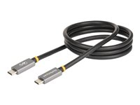 StarTech.com 3ft (1m) USB4 Cable, USB-IF Certified USB-C Cable, 40 Gbps, USB Type-C Data Transfer Cable, 100W Power Delivery, 8K 60Hz, Compatible w/Thunderbolt 4/3/USB 3.2 - USB C to C cable (CC1M-40G-USB-CABLE) - USB-kabel - 24 pin USB-C (hann) til 24 pin USB-C (hann) - USB 2.0 / USB 3.1 / USB 3.2 / USB4 / Thunderbolt 3 / Thunderbolt 4 - 1 m - up to 40 Gbps data transfer rate, USB Power Delivery (100 W), 4K-støtte, 8K-støtte - svart CC1M-40G-USB-CABLE