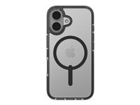 Zagg Santa Cruz Snap - Baksidedeksel for mobiltelefon - MagSafe-samsvar - grafen - svart, gjennomsiktig - for Apple iPhone 16 702315050