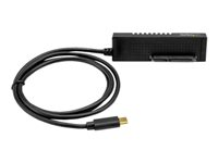 StarTech.com USB C to SATA Adapter Cable - for 2.5 / 3.5" SATA Drives - 10Gbps - USB 3.1 - SATA to USB Adapter - External Hard Drive Cable (USB31C2SAT3) - Diskkontroller - 2.5", 3.5" - SATA 6Gb/s - USB 3.1 (Gen 2) - svart - for P/N: SVA12M2NEUA, SVA12M5NA USB31C2SAT3